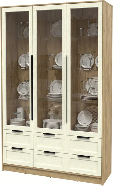 Шкаф с витриной Интерлиния Концепт Тренд КТ-ШВ3