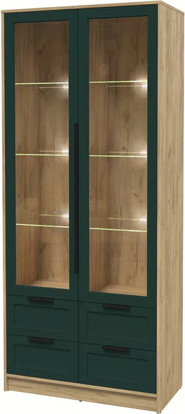 Шкаф с витриной Интерлиния Концепт Тренд КТ-ШВ2 с подсветкой - фото