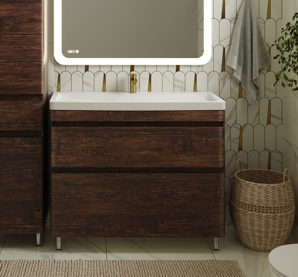 Тумба с умывальником Symbolite Атлантика 100 Люкс Plus + Атлантика 100 - фото