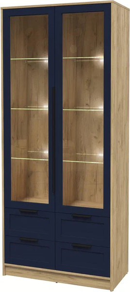 Шкаф с витриной Интерлиния Концепт Тренд КТ-ШВ2 с подсветкой - фото