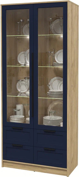 Шкаф с витриной Интерлиния Концепт Тренд КТ-ШВ2 с подсветкой