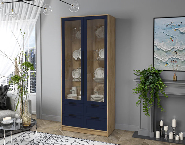 Шкаф с витриной Интерлиния Концепт Тренд КТ-ШВ2