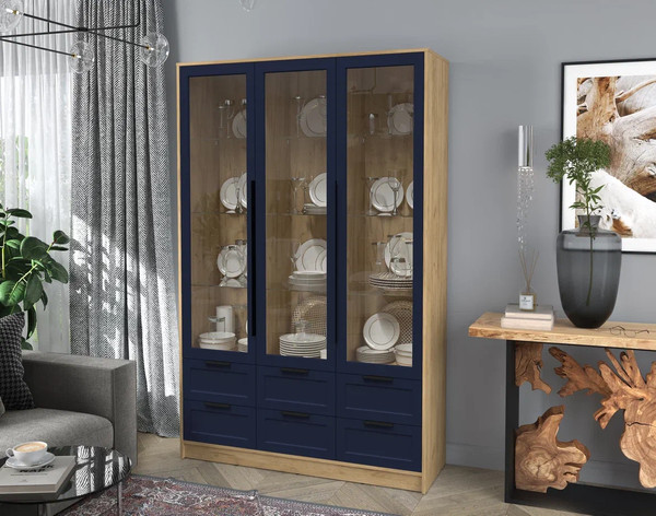 Шкаф с витриной Интерлиния Концепт Тренд КТ-ШВ3