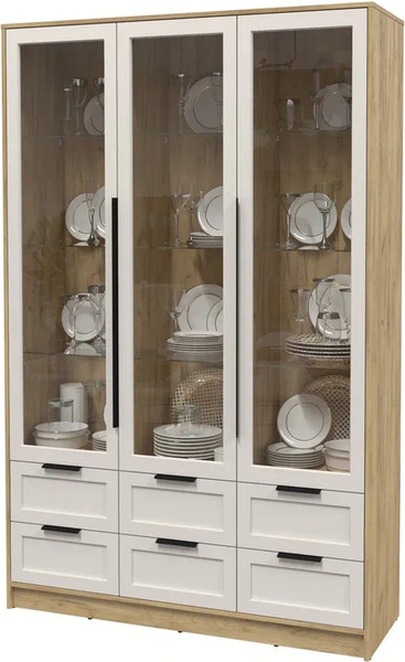 Шкаф с витриной Интерлиния Концепт Тренд КТ-ШВ3