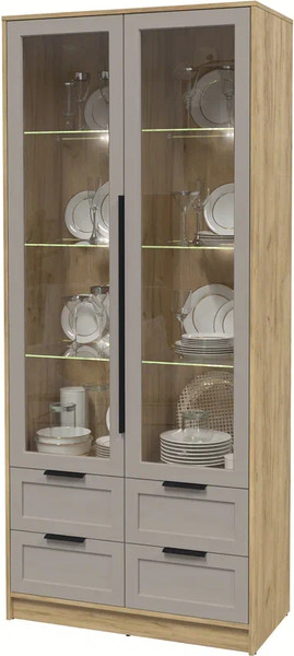 Шкаф с витриной Интерлиния Концепт Тренд КТ-ШВ2 с подсветкой