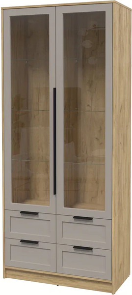 Шкаф с витриной Интерлиния Концепт Тренд КТ-ШВ2 - фото