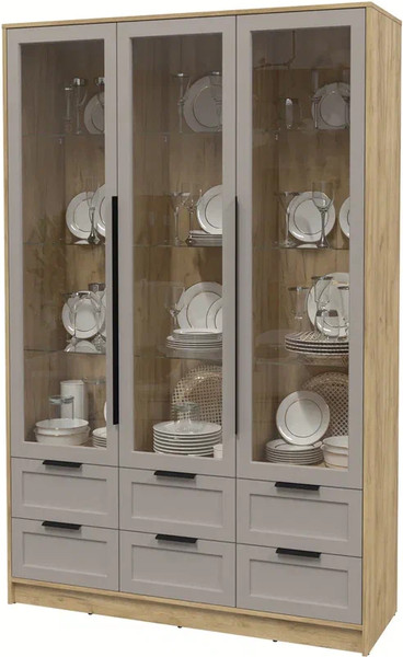 Шкаф с витриной Интерлиния Концепт Тренд КТ-ШВ3