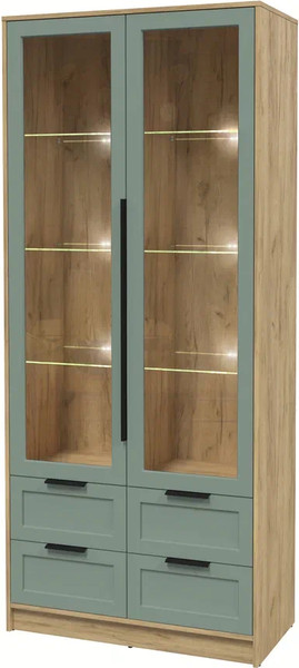 Шкаф с витриной Интерлиния Концепт Тренд КТ-ШВ2 с подсветкой - фото