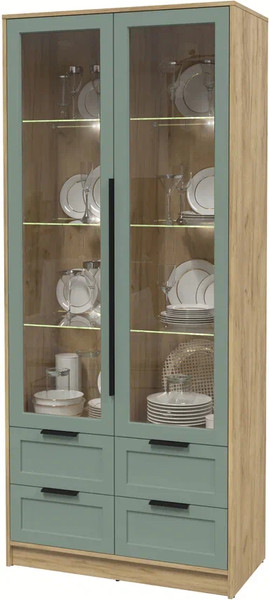 Шкаф с витриной Интерлиния Концепт Тренд КТ-ШВ2 с подсветкой