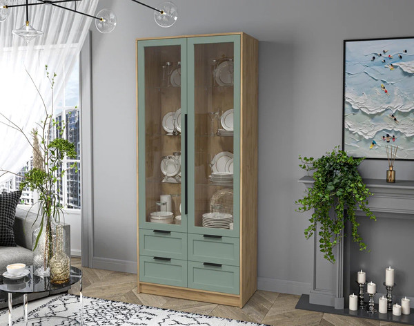 Шкаф с витриной Интерлиния Концепт Тренд КТ-ШВ2