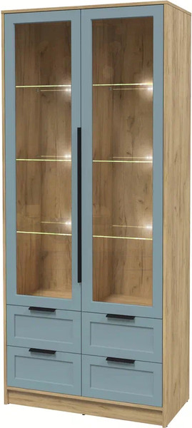 Шкаф с витриной Интерлиния Концепт Тренд КТ-ШВ2 с подсветкой - фото