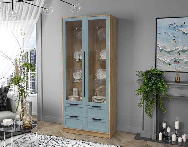 Шкаф с витриной Интерлиния Концепт Тренд КТ-ШВ2