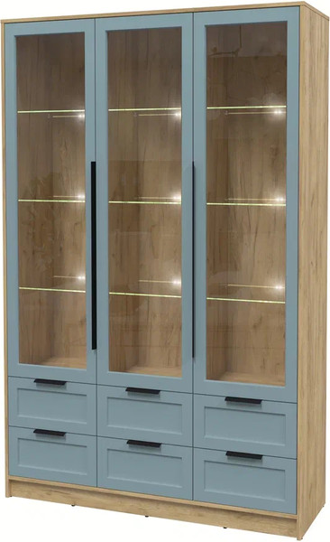 Шкаф с витриной Интерлиния Концепт Тренд КТ-ШВ3 с подсветкой - фото