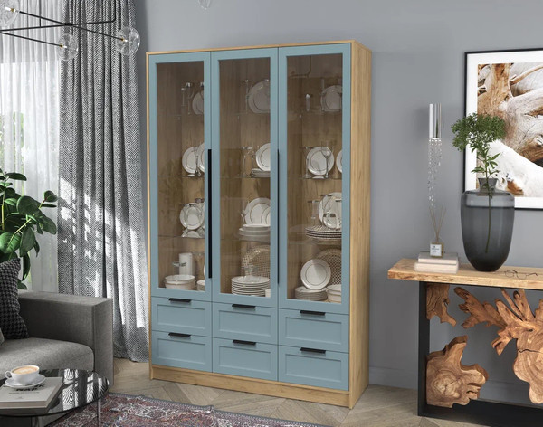 Шкаф с витриной Интерлиния Концепт Тренд КТ-ШВ3