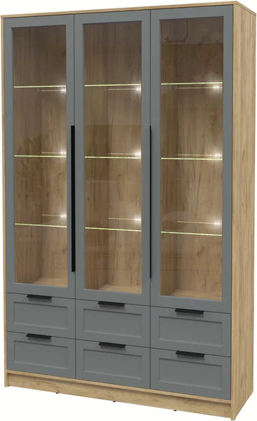 Шкаф с витриной Интерлиния Концепт Тренд КТ-ШВ3 с подсветкой - фото