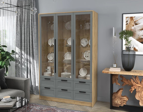 Шкаф с витриной Интерлиния Концепт Тренд КТ-ШВ3