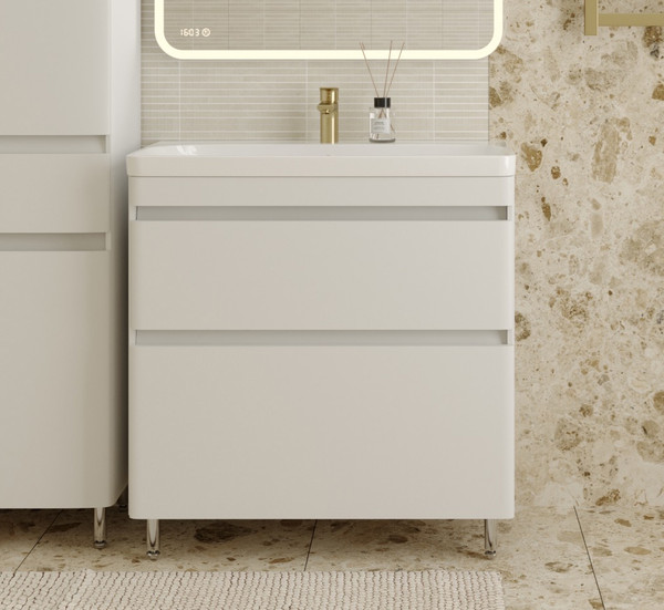 Тумба с умывальником Symbolite Атлантика 80 Люкс Plus + Атлантика 80 - фото