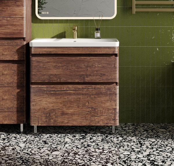 Тумба с умывальником Symbolite Атлантика 80 Люкс Plus + Атлантика 80 - фото