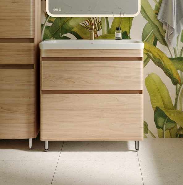 Тумба с умывальником Symbolite Атлантика 80 Люкс Plus + Атлантика 80 - фото