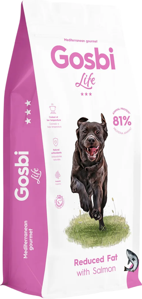 Сухой корм для собак Gosbi Life Dog Reduced Fat With Salmon - фото