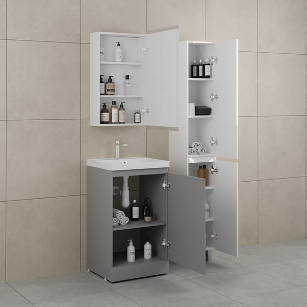 Тумба с умывальником Symbolite Батлер Люкс Plus 1 ящик + Asti 50x45