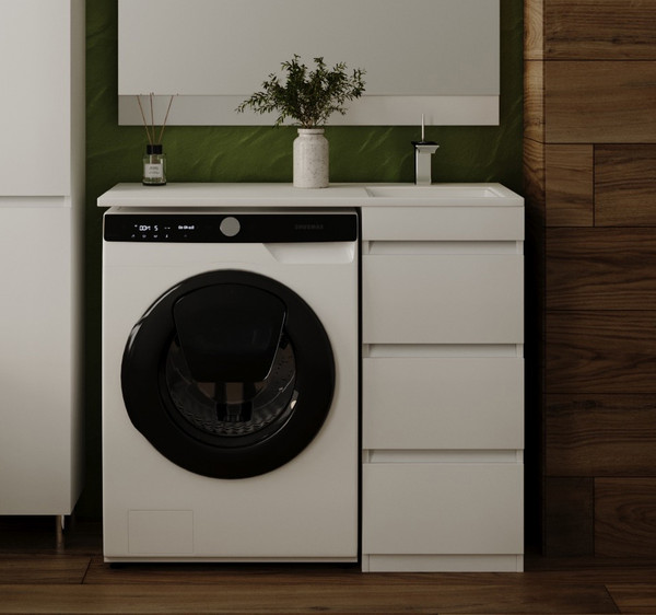 Тумба с умывальником Symbolite Даллас 100 Люкс Plus 3 ящика + Даллас 100x48 - фото