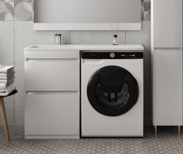 Тумба с умывальником Symbolite Даллас 110 Люкс Plus + Даллас 110x48 - фото