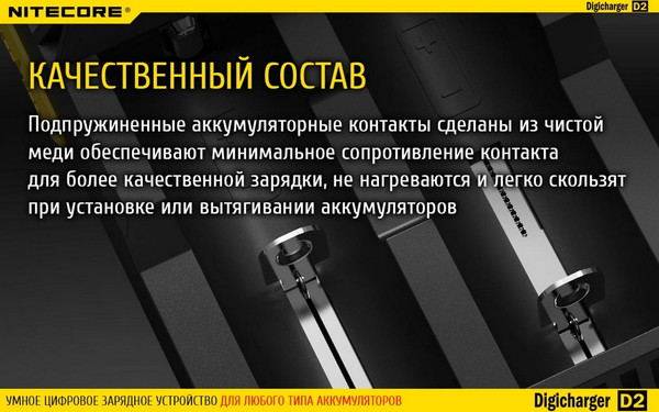 Зарядное устройство для аккумуляторов Nitecore D2 / 11479