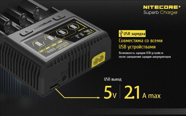 Зарядное устройство для аккумуляторов Nitecore SC4 / 16652