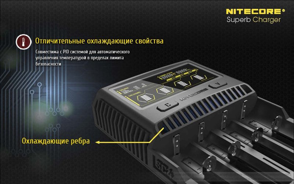 Зарядное устройство для аккумуляторов Nitecore SC4 / 16652