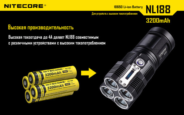 Аккумулятор Nitecore NL1832 / 10386