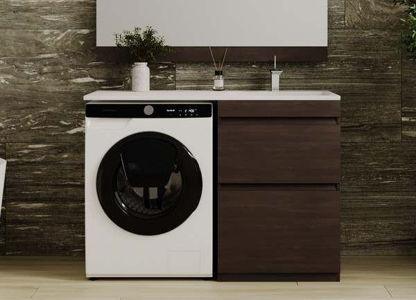 Тумба с умывальником Symbolite Даллас 120 Люкс Plus + Даллас 120x48 - фото