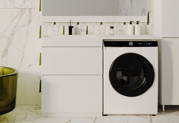 Тумба с умывальником Symbolite Даллас 130 Люкс Plus + Даллас 130x48.2 - фото