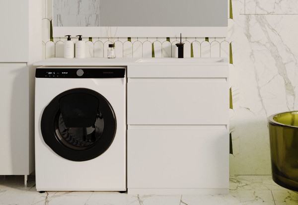 Тумба с умывальником Symbolite Даллас 130 Люкс Plus + Даллас 130x48.2 - фото