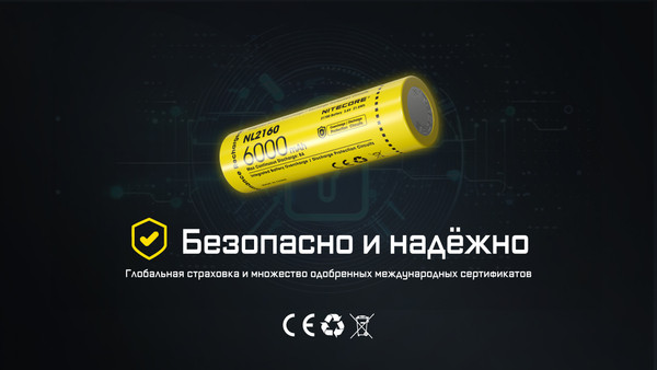 Аккумулятор Nitecore NL2160 / 348