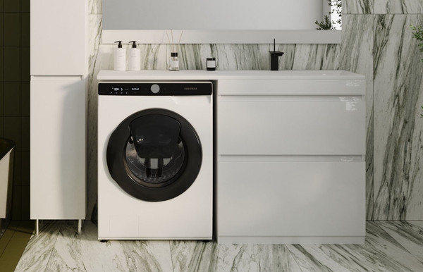 Тумба с умывальником Symbolite Даллас 140 Люкс Plus 2 ящика + Даллас 140x48.2 - фото