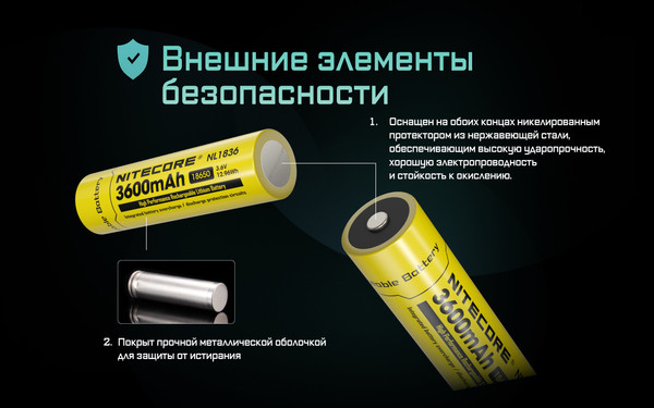Аккумулятор Nitecore NL1836 / 349