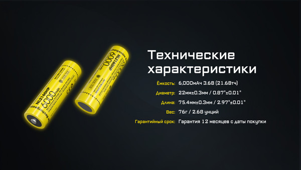 Аккумулятор Nitecore NL2160HP / 553