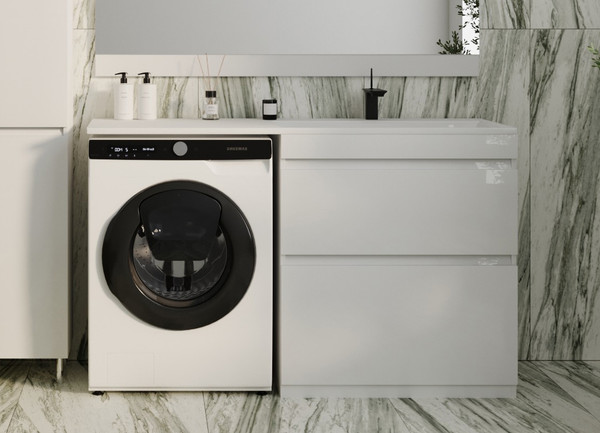 Тумба с умывальником Symbolite Даллас 140 Люкс Plus + Даллас 140x48.2 - фото