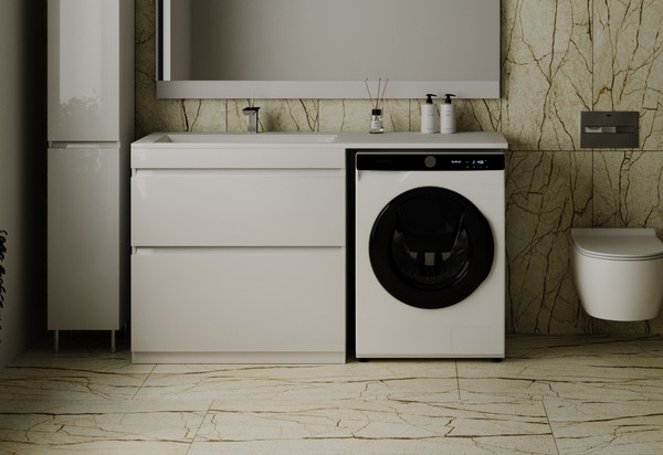 Тумба с умывальником Symbolite Даллас 150 Люкс Plus 2 ящика + Даллас 150x48.2 - фото