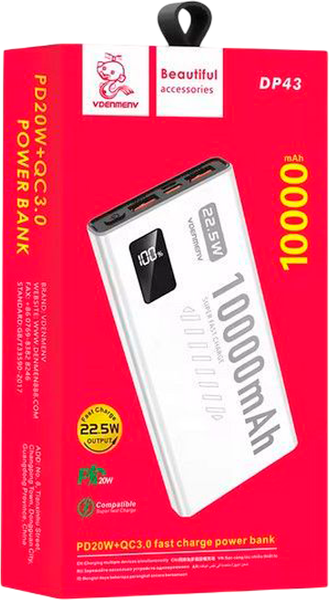 Портативное зарядное устройство VDENMENV DP43 10000mAh