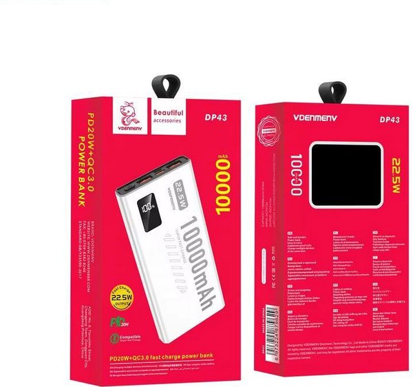Портативное зарядное устройство VDENMENV DP43 10000mAh