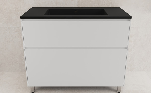 Тумба с умывальником Symbolite Лима 100 Line Plus 2 ящика + Line 100x48 - фото