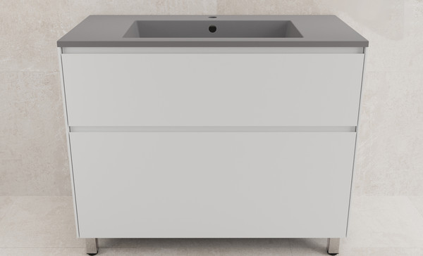 Тумба с умывальником Symbolite Лима 100 Line Plus 2 ящика + Line 100x48 - фото