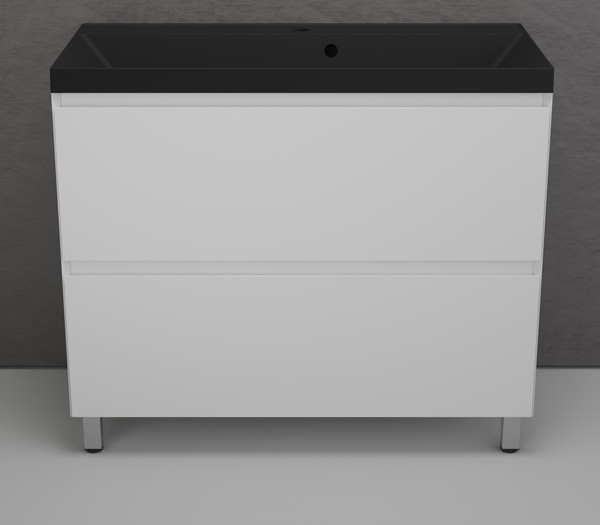 Тумба с умывальником Symbolite Манхэттен 100 Plus 2 ящика + Line 100x48 - фото