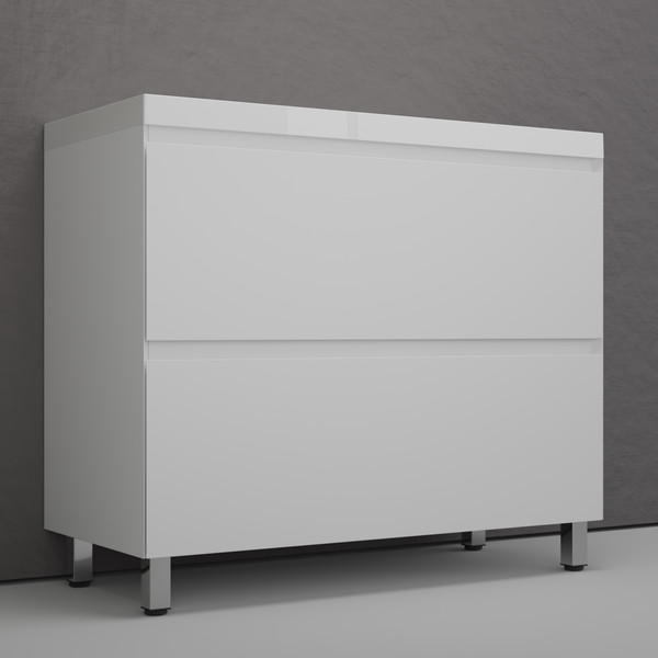 Тумба с умывальником Symbolite Манхэттен 100 Plus 2 ящика + Line 100x48