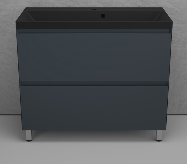 Тумба с умывальником Symbolite Манхэттен 100 Plus 2 ящика + Line 100x48 - фото