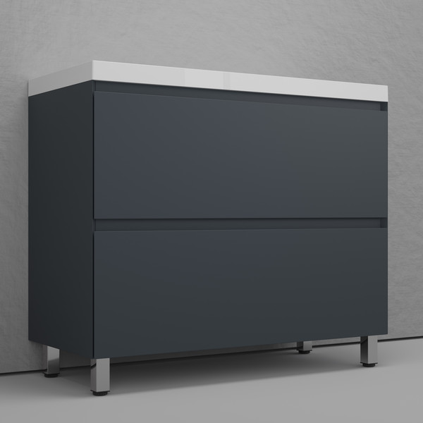 Тумба с умывальником Symbolite Манхэттен 100 Plus 2 ящика + Line 100x48