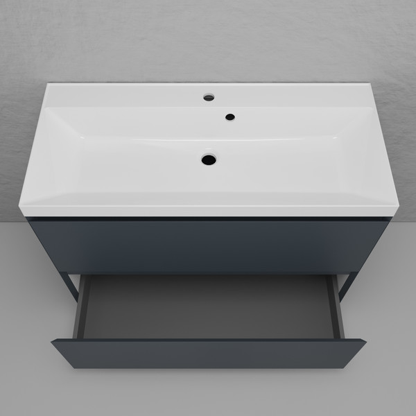 Тумба с умывальником Symbolite Манхэттен 100 Plus 2 ящика + Line 100x48