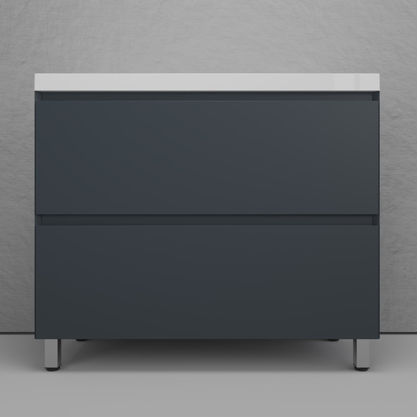 Тумба с умывальником Symbolite Манхэттен 100 Plus 2 ящика + Line 100x48